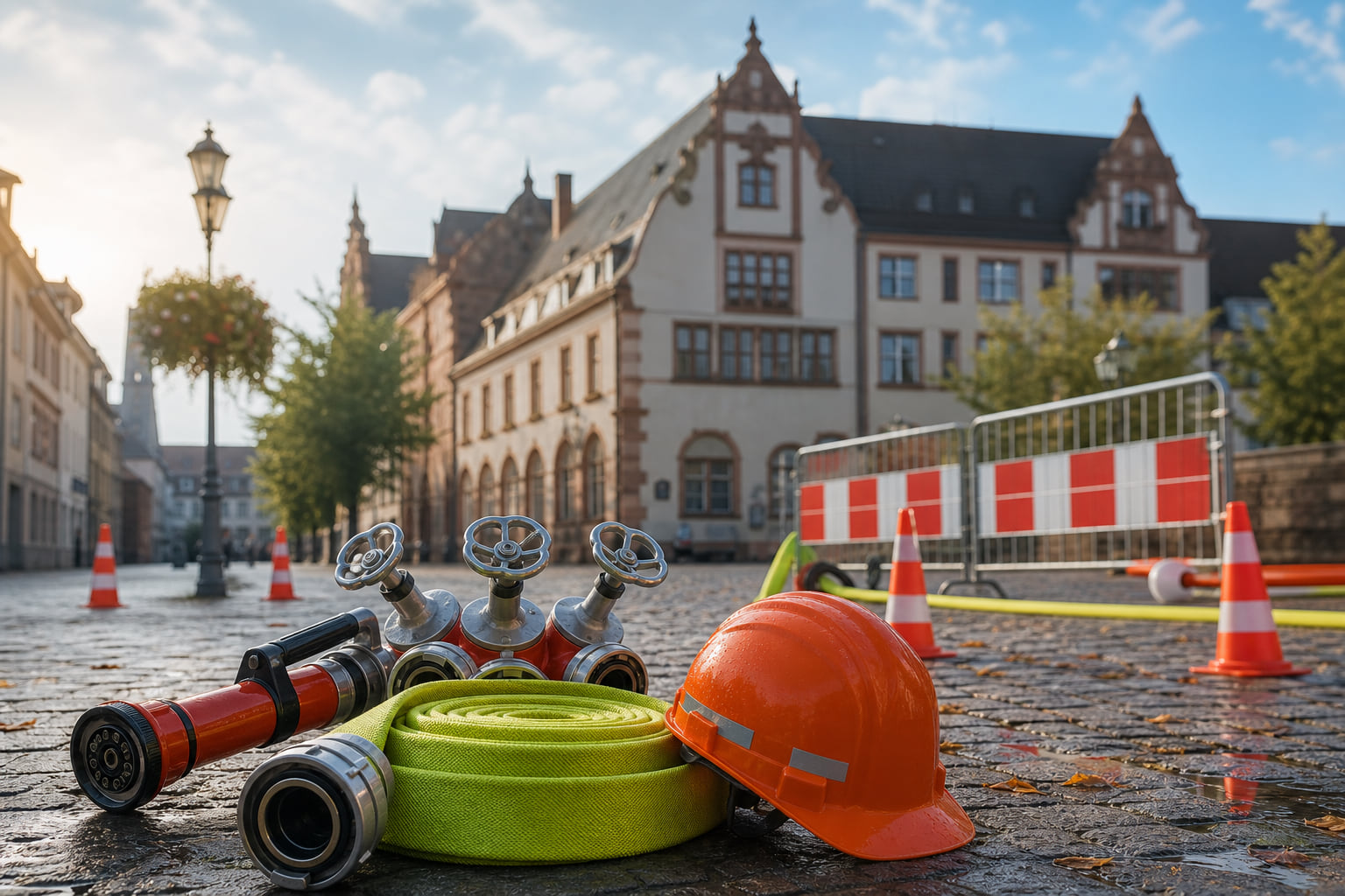 Die Wacher Macher! Landauer Jugendfeuerwehren trainieren am Alten Kaufhaus
