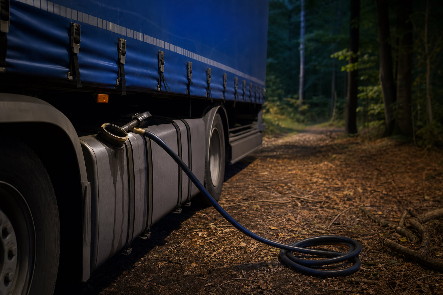 Dieseldiebstahl in Bellheim: Unbekannte zapfen LKW im Waldstückerring an