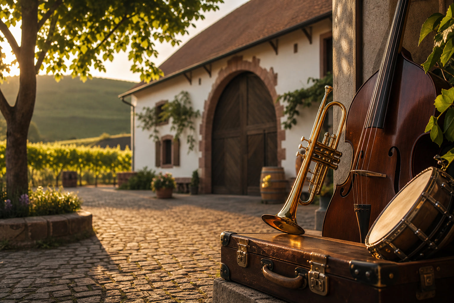 Willkommen zuhause im Weingut: Veterinary Street Jazz Band begeistert im Wilhelmshof Siebeldingen