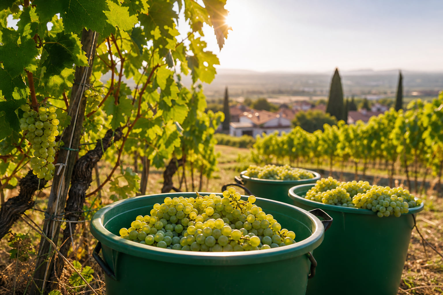 Erste Weinlese beim Kinderwingert in Edenkoben: Junge Helfer füllen die Traubenkübel