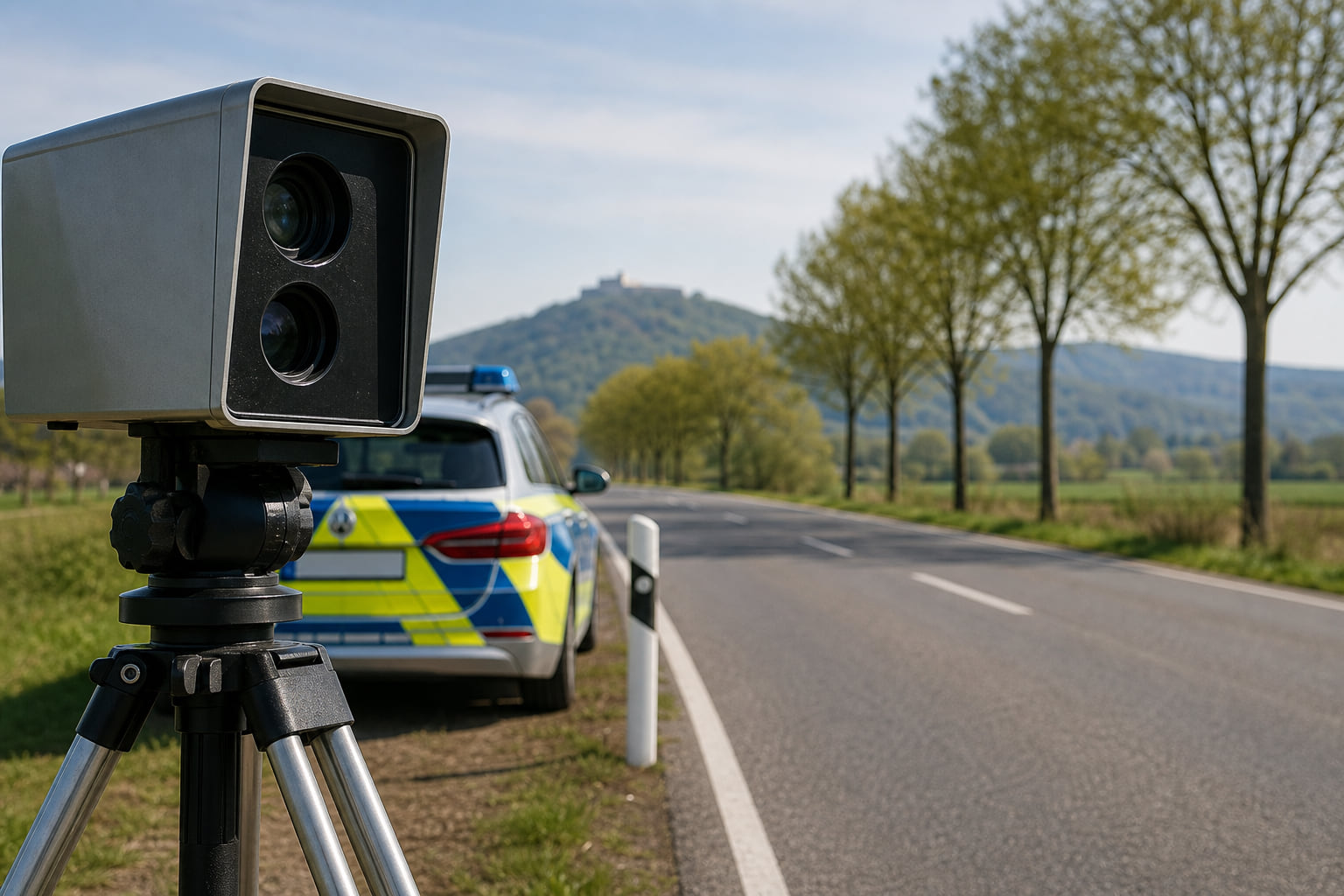 Geschwindigkeitskontrolle auf der B 9 bei Wörth am Rhein: 16 von 80 Fahrern zu schnell
