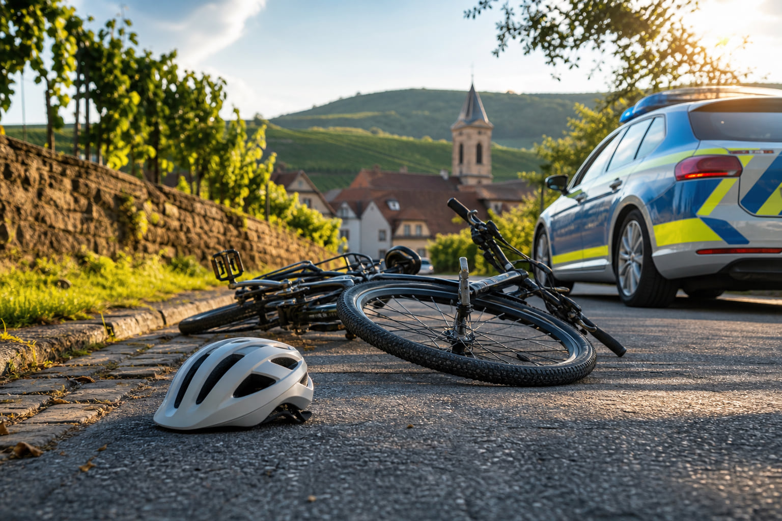 Fahrradunfall in Gleisweiler: Helm hätte Verletzung verhindert