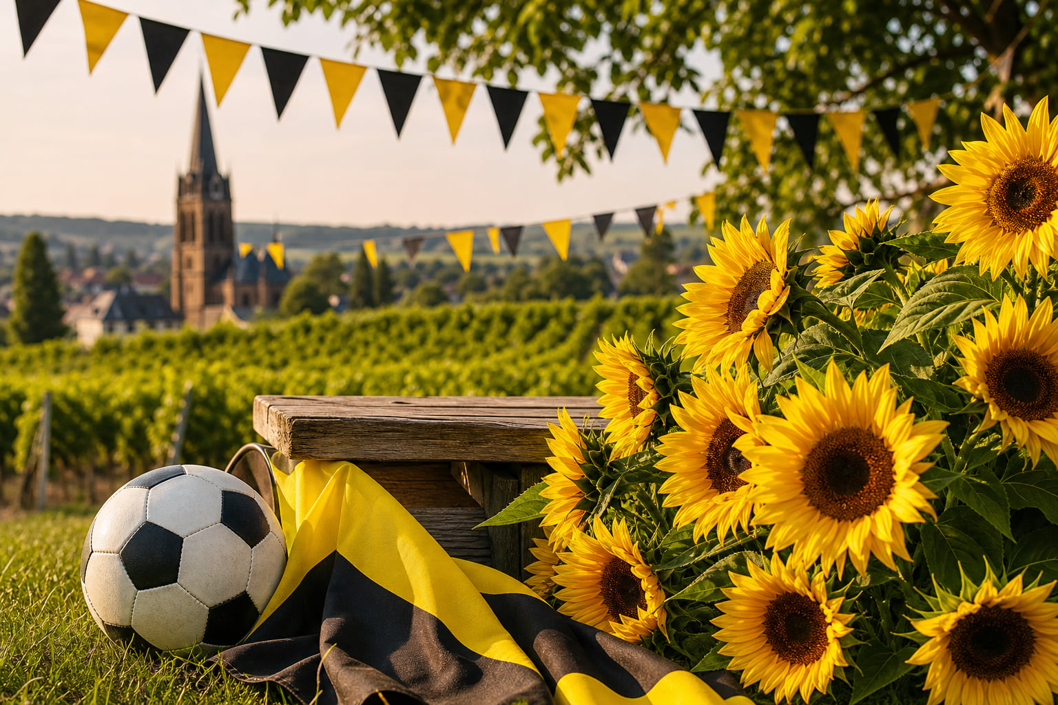 1.000 Gäste, 400 Sonnenblumen und jede Menge Arbeit: So feiert Zeiskam seine Meisterschaft