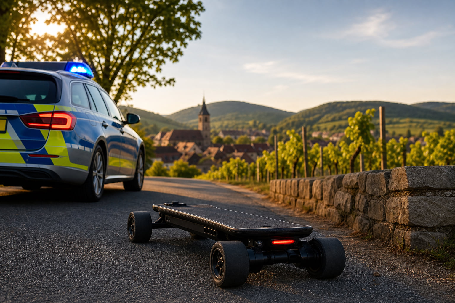 Drogenfahrt auf dem Elektro-Skateboard: Kuriose Kontrolle bei Edenkoben