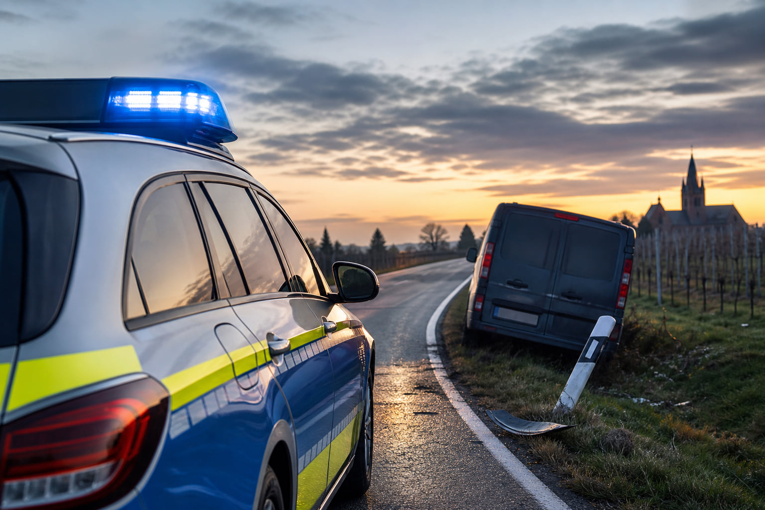 Jockgrim / Hatzenbühl: Firmenfahrzeug gestohlen – Täter begeht gleich zwei Unfallfluchten