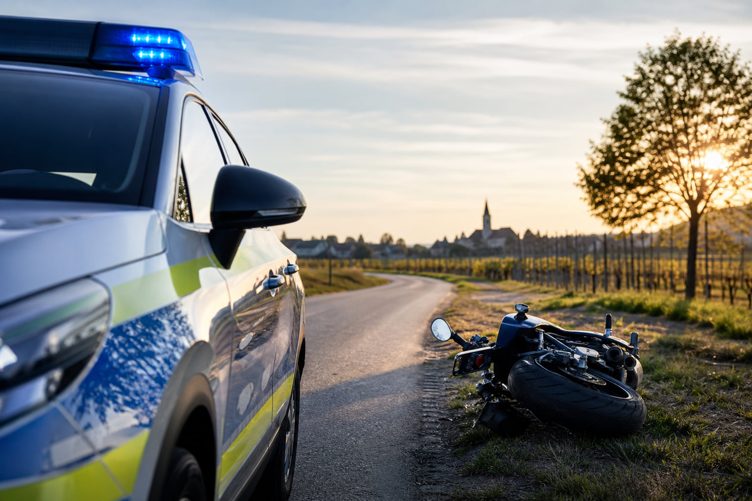Unfall in Wörth am Rhein: Motorradfahrer ohne Führerschein unterwegs