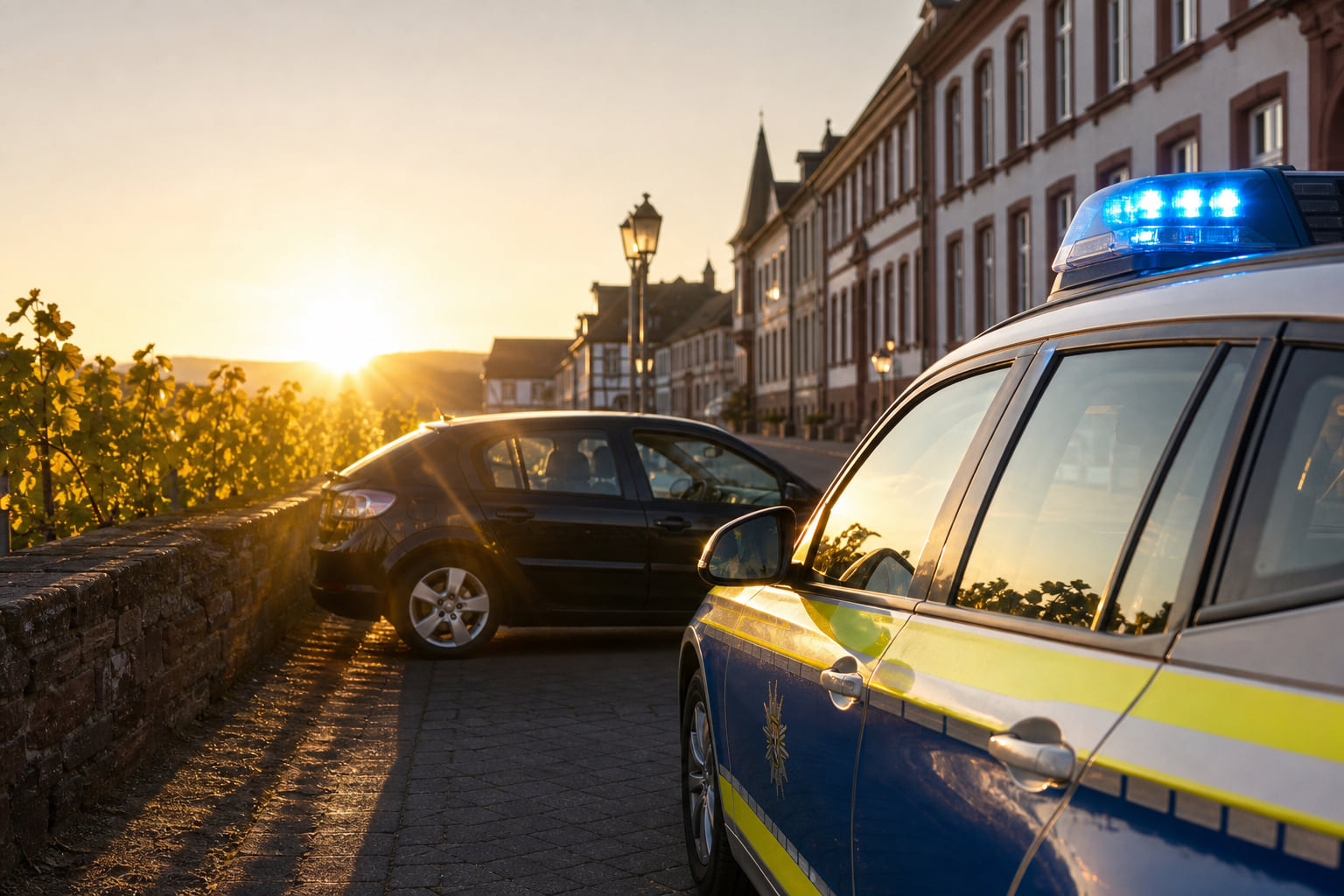 Tiefstehende Sonne als Unfallursache: Parkschaden in St. Martin kostet über 10.000 Euro