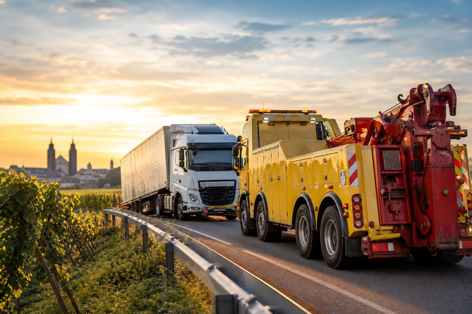 B9 bei Germersheim wieder frei: LKW nach Unfall geborgen