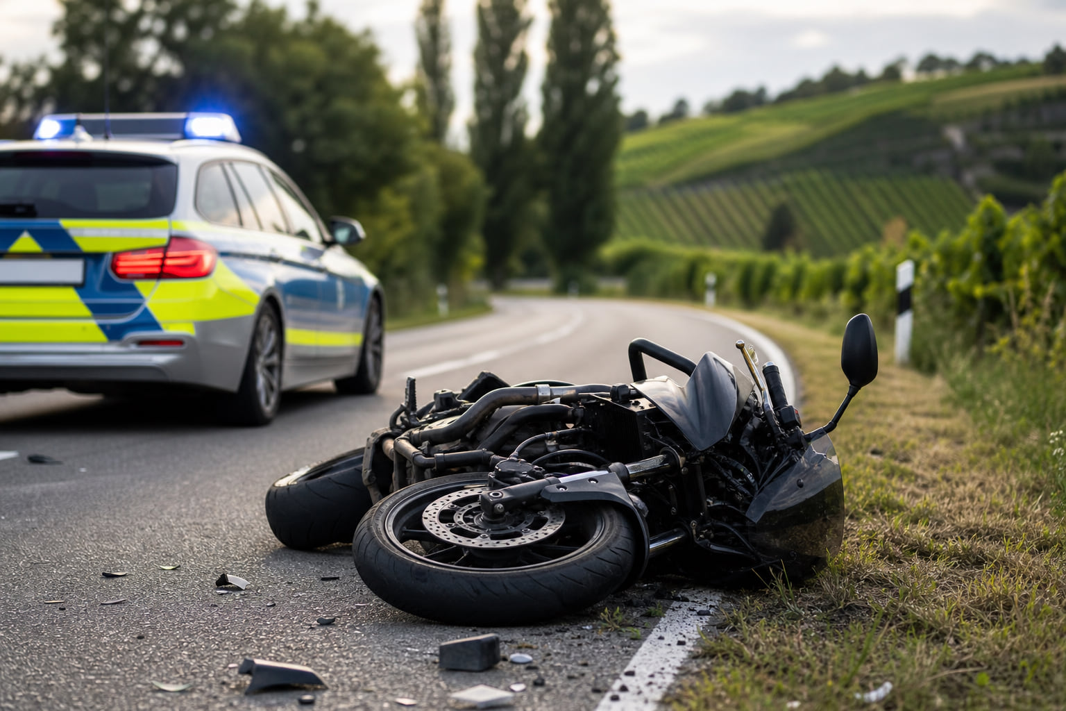 Motorradfahrer bei Unfall auf der B427 bei Birkenhördt verletzt