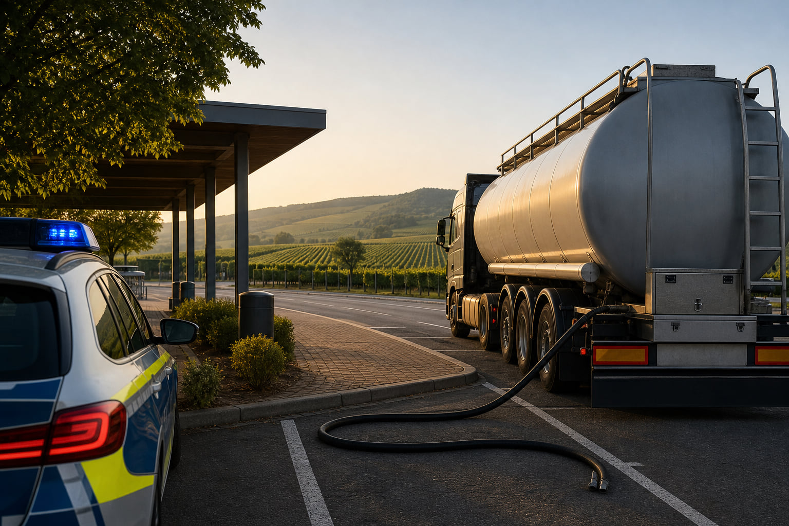 500 Liter Diesel gestohlen: Dreiste Tat auf der A65 bei Edesheim