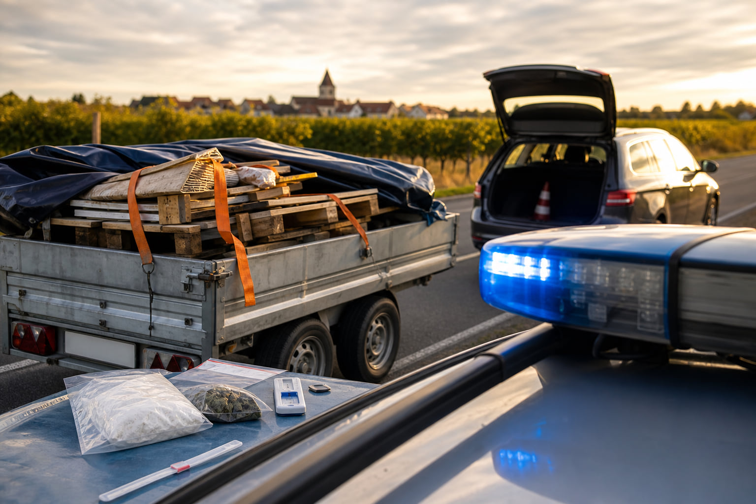 Kontrolle in Wörth: Ladung nicht gesichert, Verdacht auf Drogenfahrt